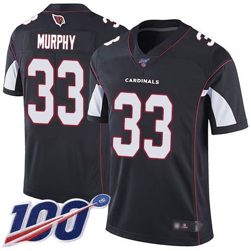 Arizona Cardinals Limited Black Men Byron Murphy Alternate Jersey NFL Football #33 100th Season Vapor Untouchable